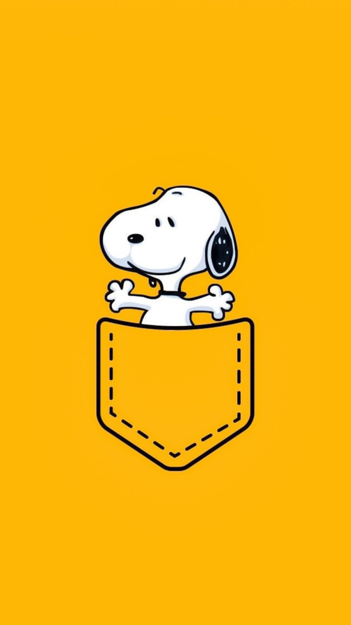Snoopy in tasca gialla, 1152x2048 Verticale, POCO