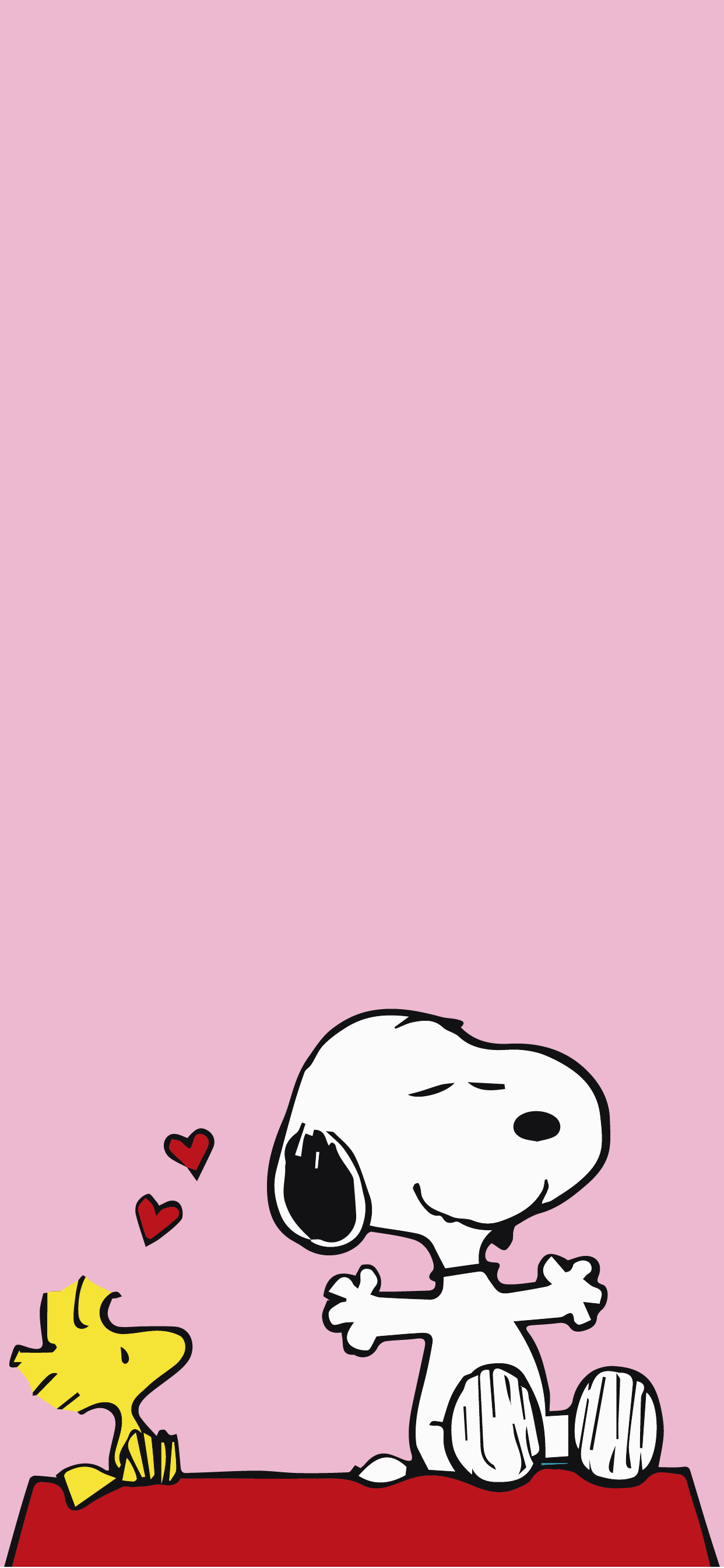 Snoopy e Woodstock cuoricini, 1242x2688 Verticale, Mobile