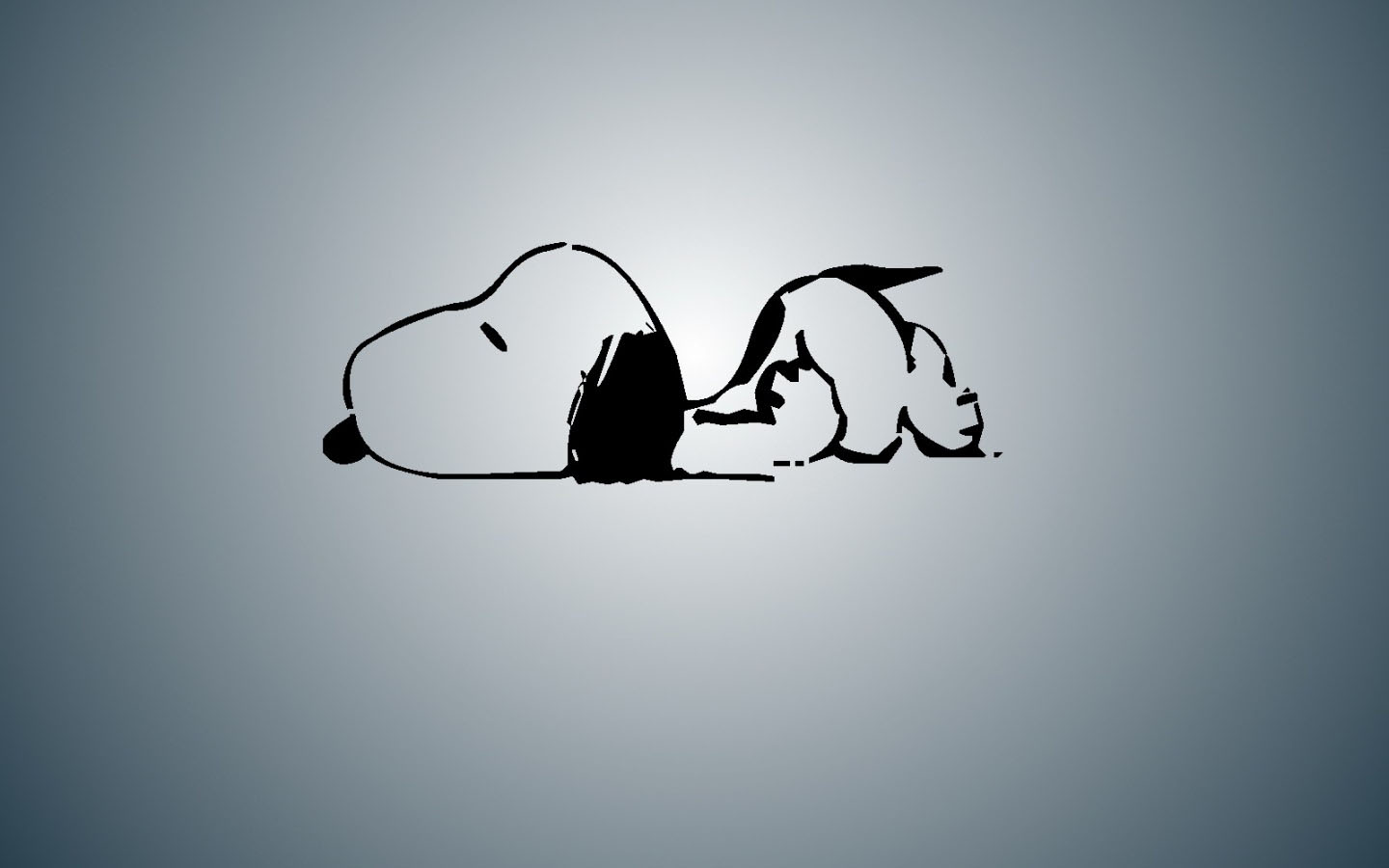 Snoopy sdraiato minimalista, 1440x900 720p, Laptop