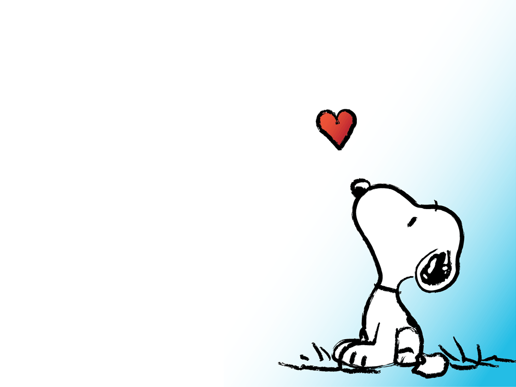 Snoopy con cuore rosso, 1024x768 HD, Desktop