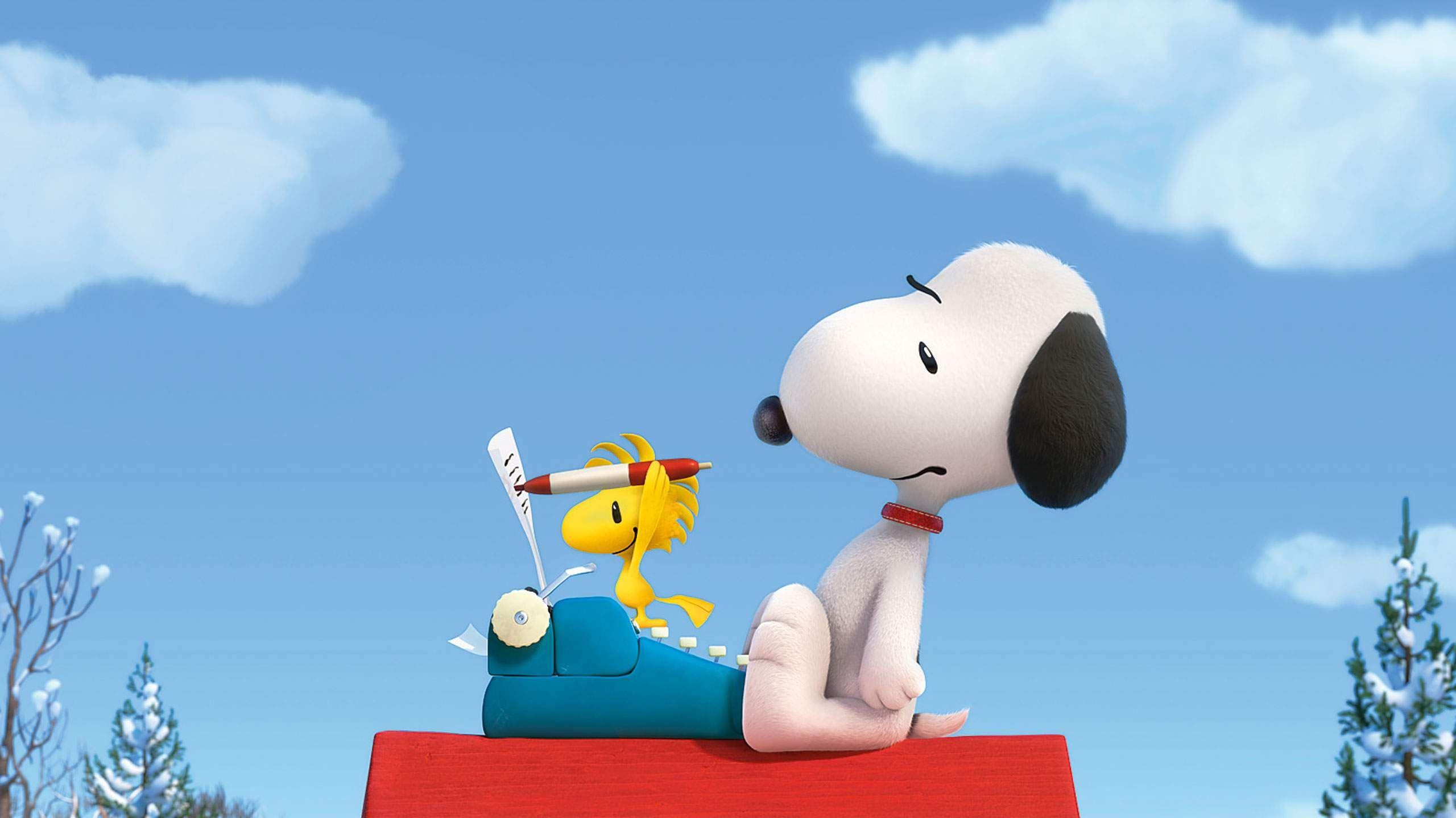 Snoopy e Woodstock macchina scrivere, 2560x1440 2K, Desktop