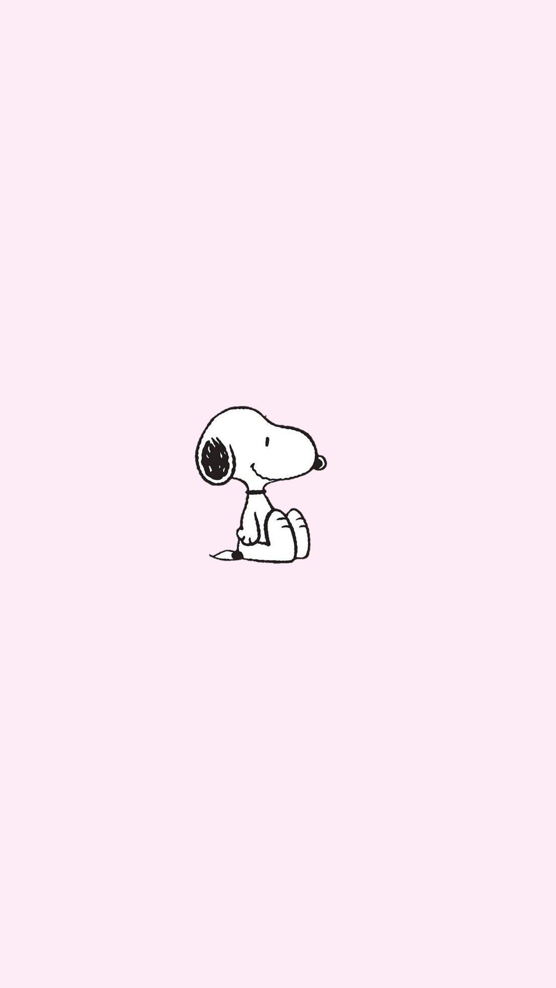 Snoopy seduto sfondo rosa, 1106x1967 Full HD Verticale, iPhone