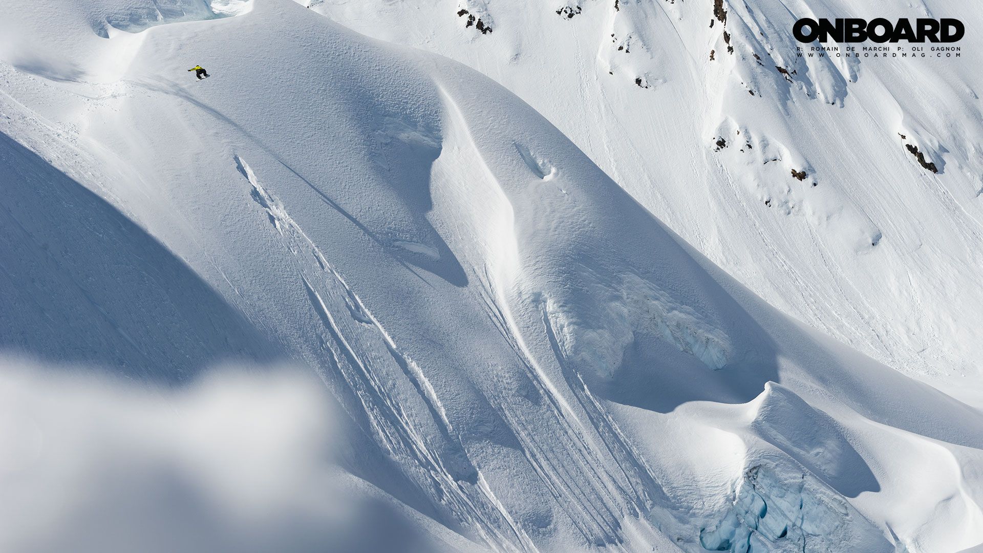Snowboarder su pendio innevato, 1920x1080 Full HD, Laptop