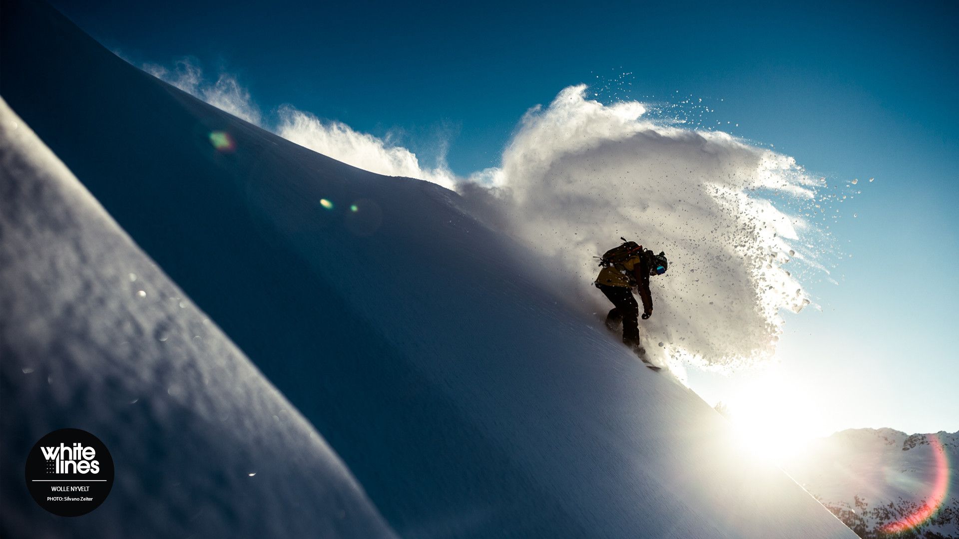 Snowboarder su pendio innevato, 1920x1080 Full HD 1080p, PC
