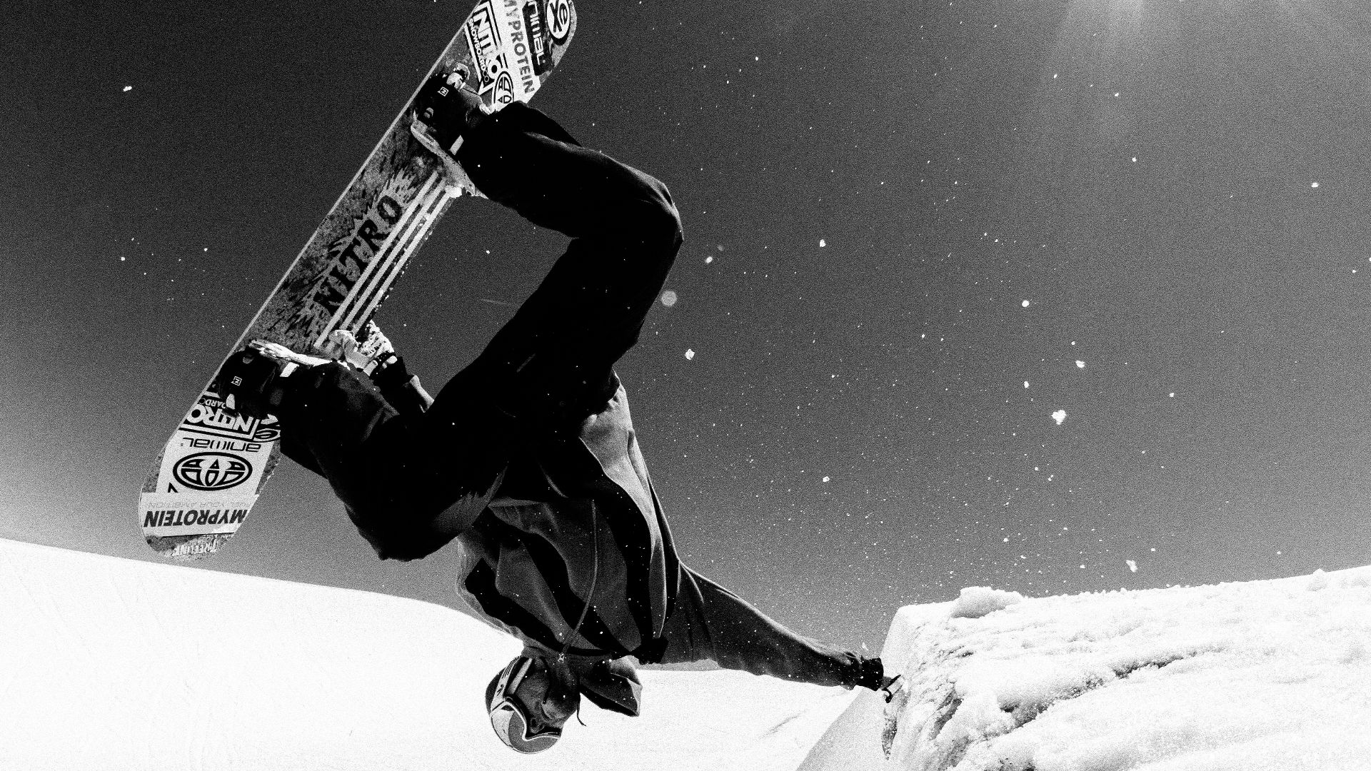 snowboarder in bianco e nero, 1920x1080 Full HD 1080p, Desktop