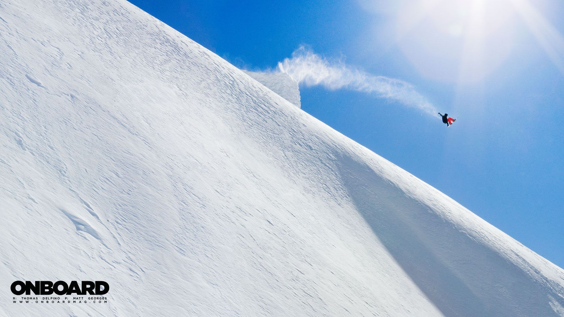 Snowboarder su pendio innevato, 1920x1080 Full HD, PC Desktop