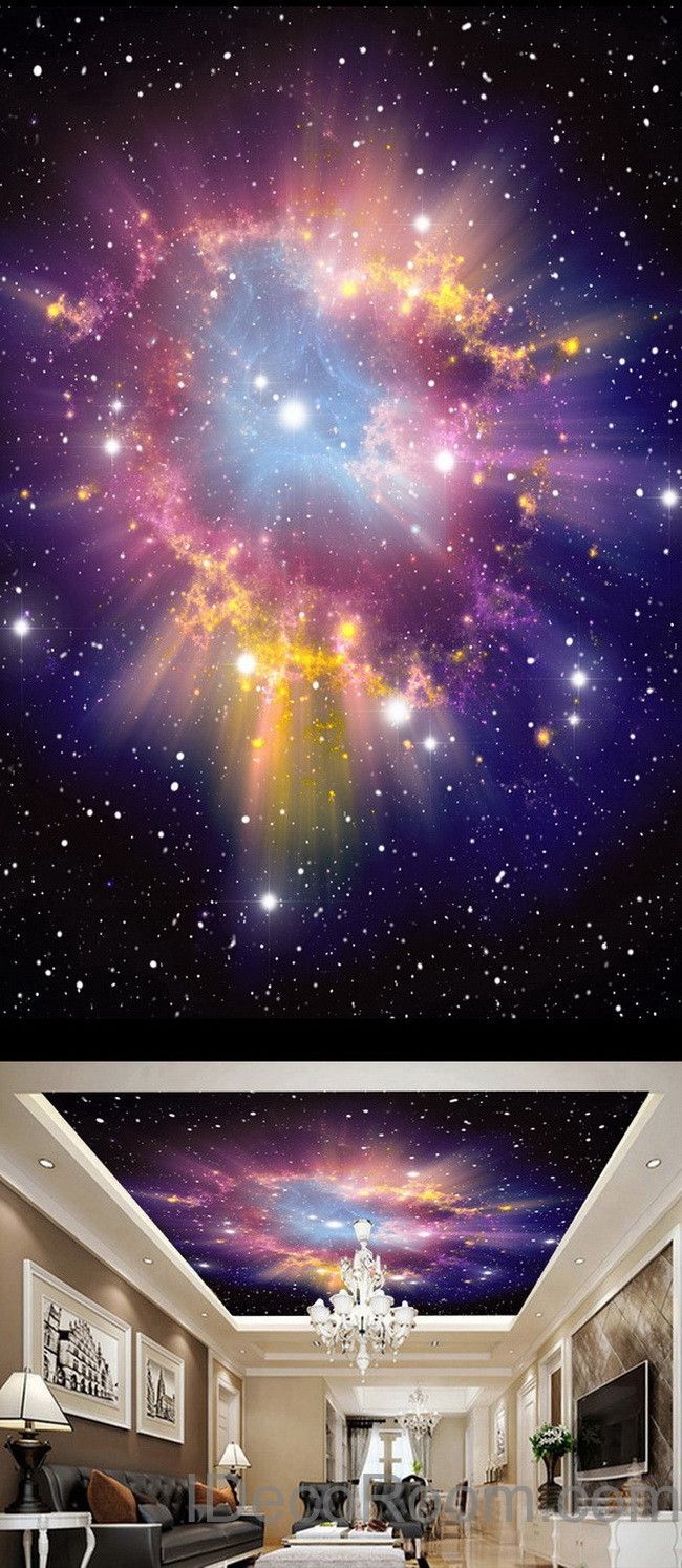 Galassia nebulosa colorata soffitto, 650x1494 Full HD Verticale, iPhone