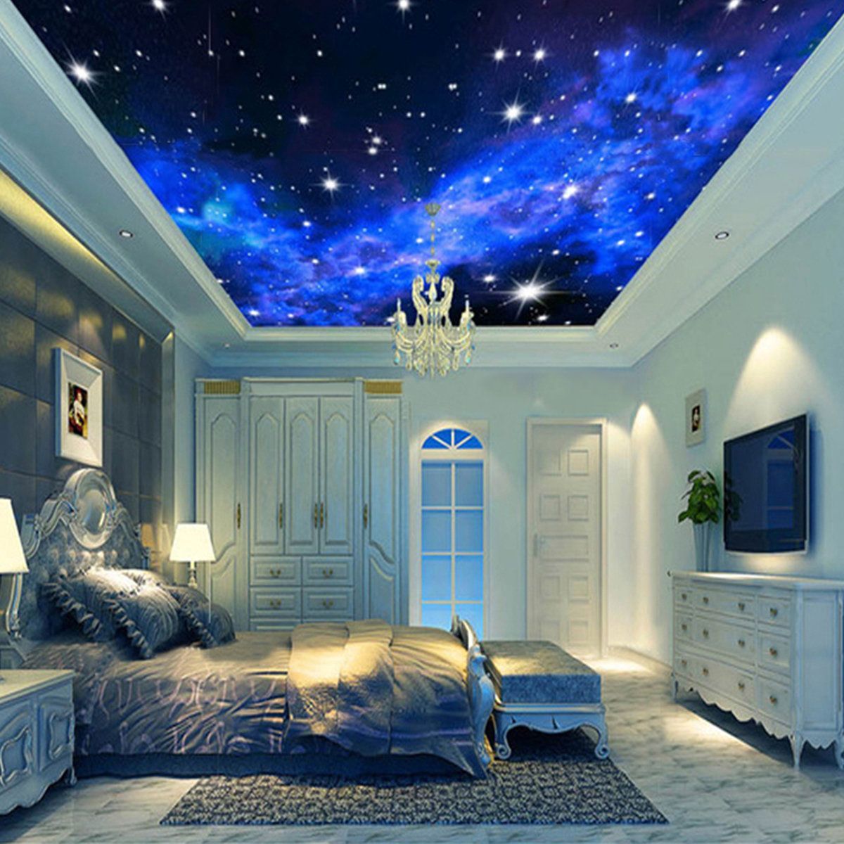 Soffitto galassia stellata blu, 1200x1200 HD, PC