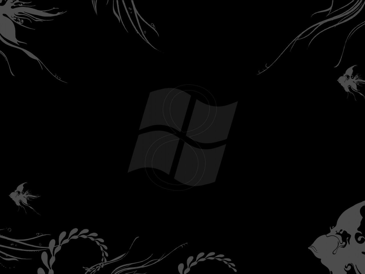 Logo Windows scuro elegante, sistema operativo Microsoft, 1280x960 HD, Desktop