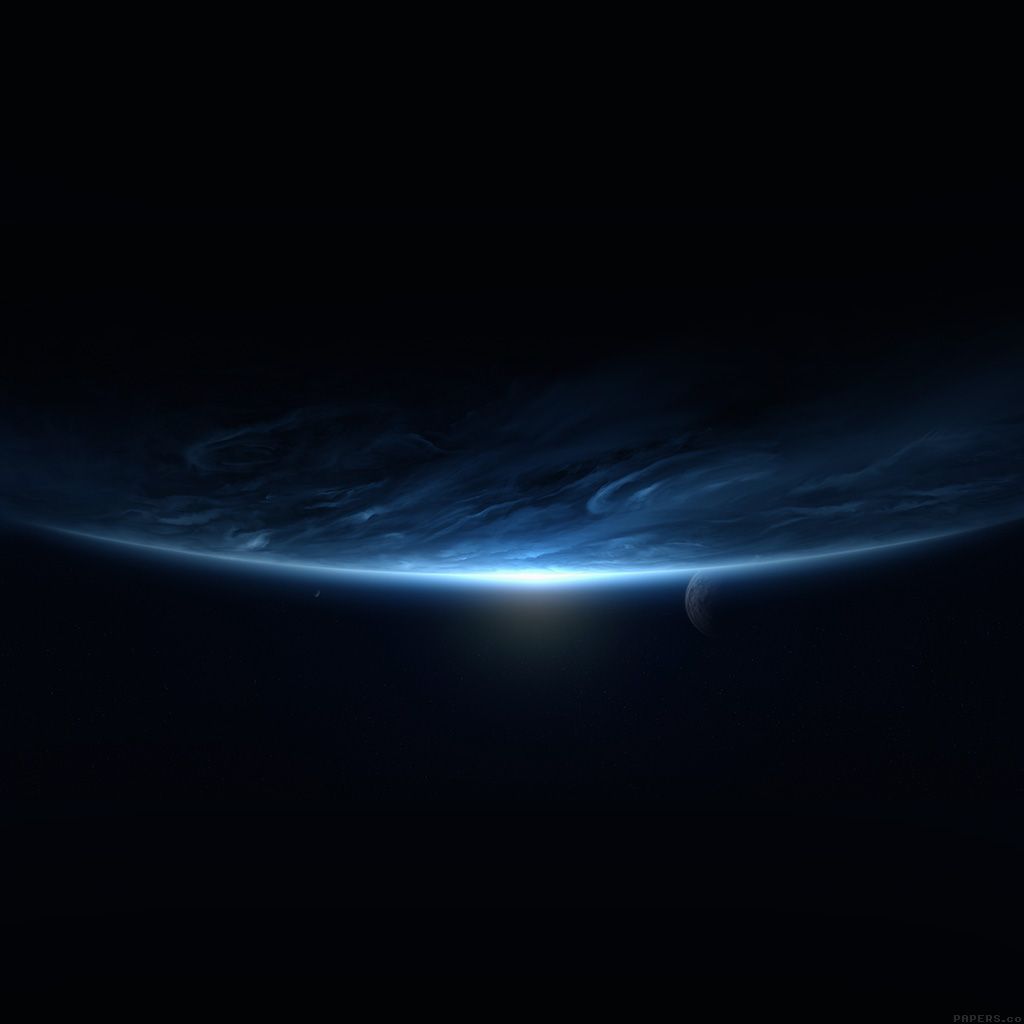 Pianeta scuro alba spaziale, 1024x1024 HD, Laptop