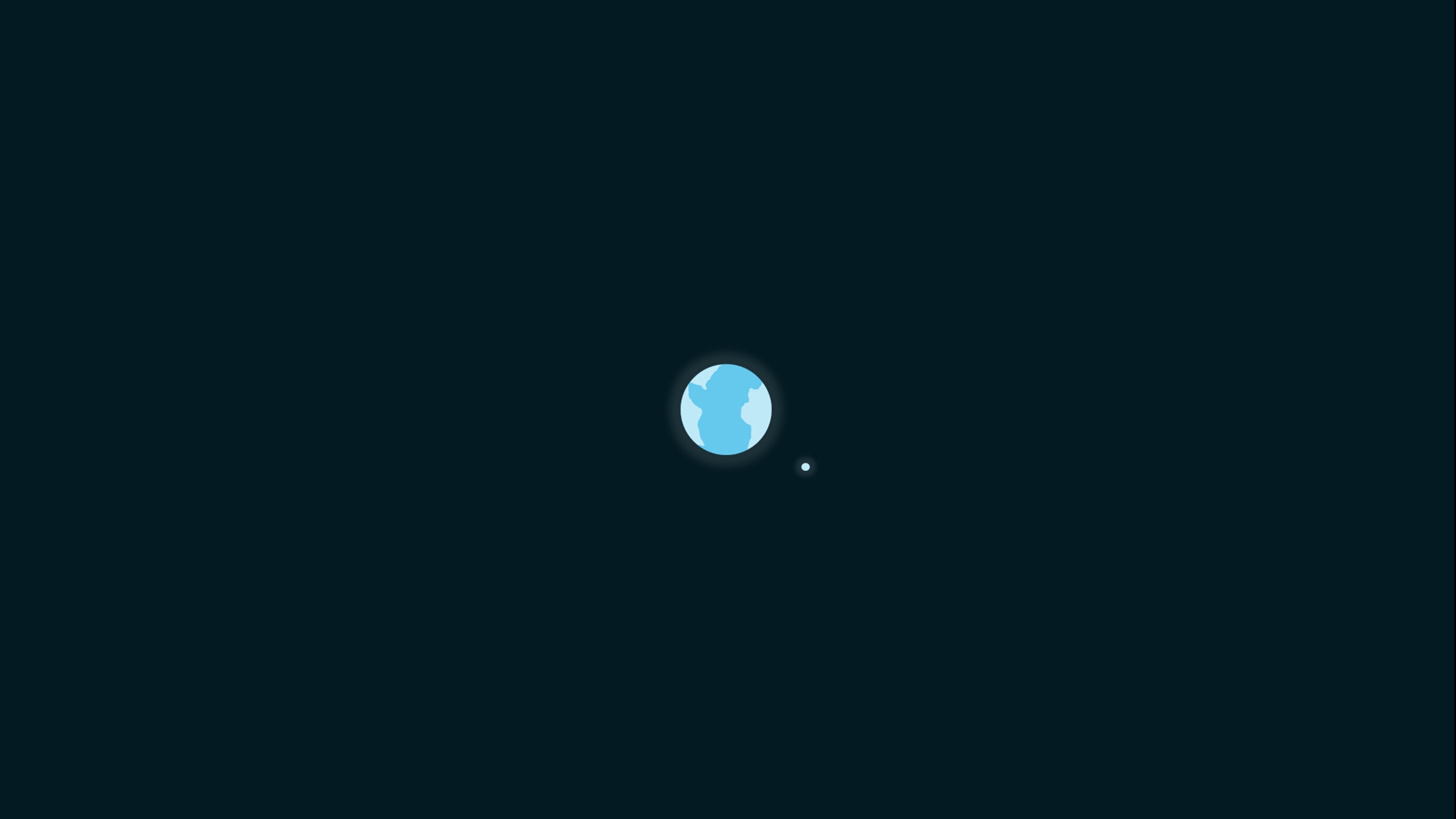 Pianeta blu minimalista scuro, 3840x2160 4K, Desktop 4K