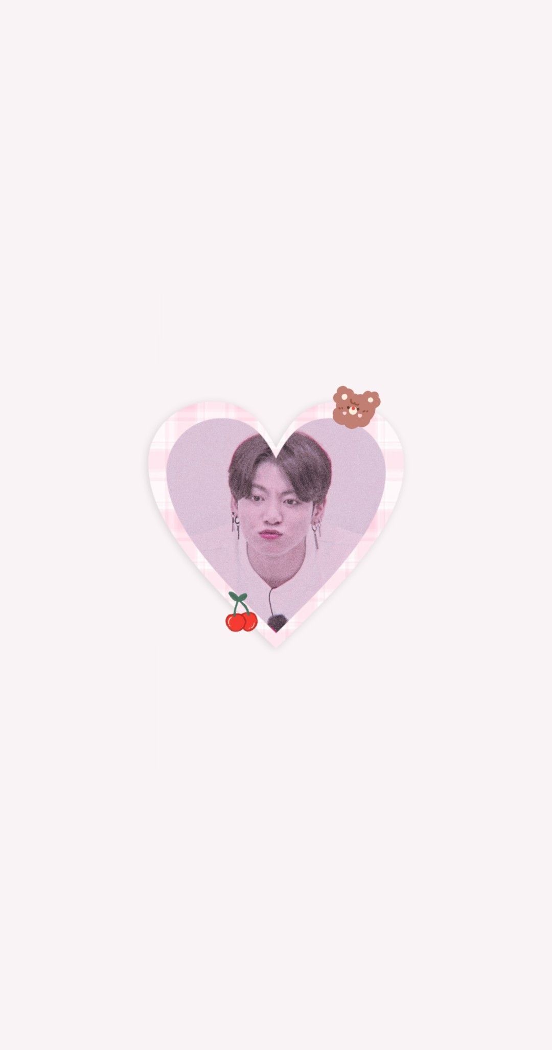 Ritratto Jungkook in cuore rosa, 1080x2054 Verticale, POCO
