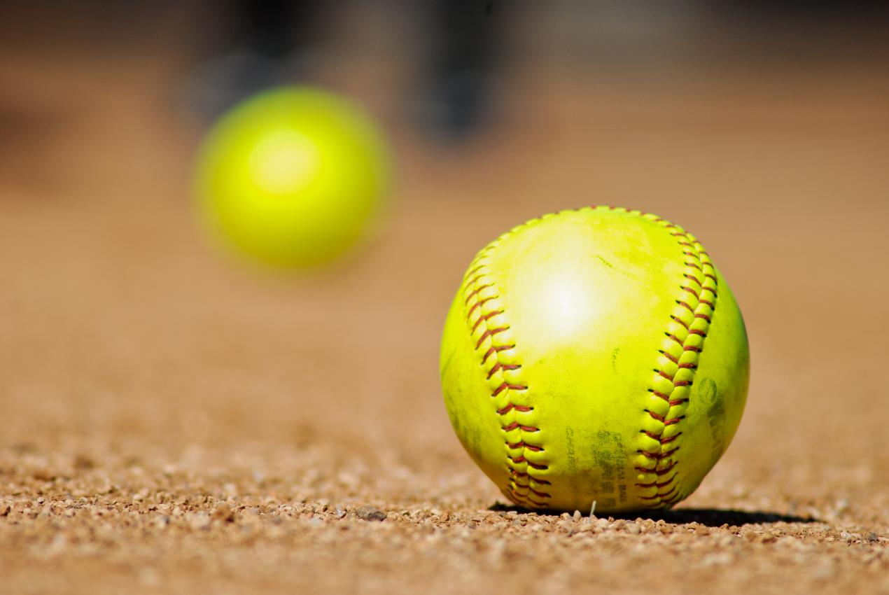 Palline softball gialle terra, 1270x850 HD, Desktop