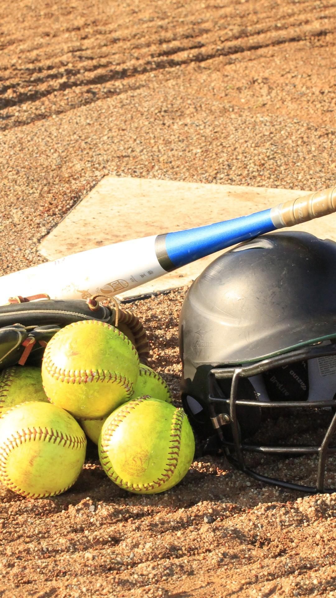 Attrezzatura softball su terra battuta, 1080x1920 Full HD Verticale, Smartphone