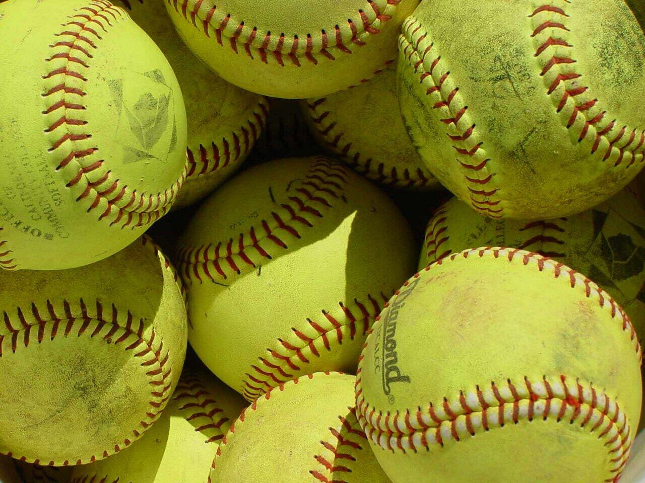 Palline da softball giallo-verdi, 1280x960 720p, PC