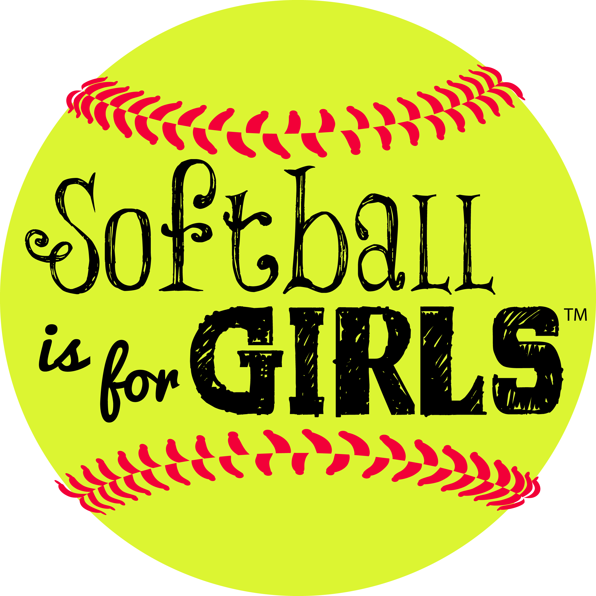 Softball giallo con testo, 2435x2435 Hi-Res, PC