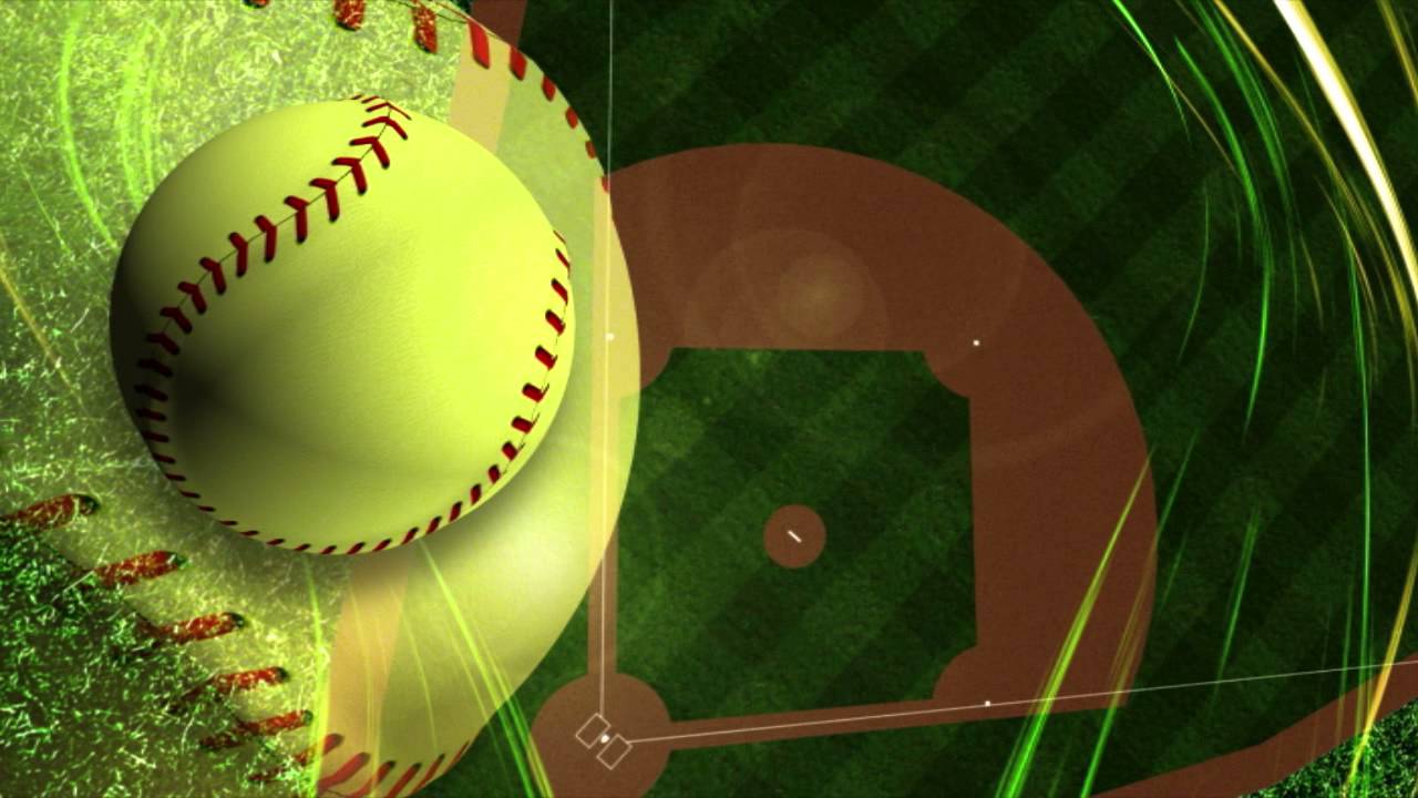 Softball con campo da baseball verde, 1280x720 720p, Laptop