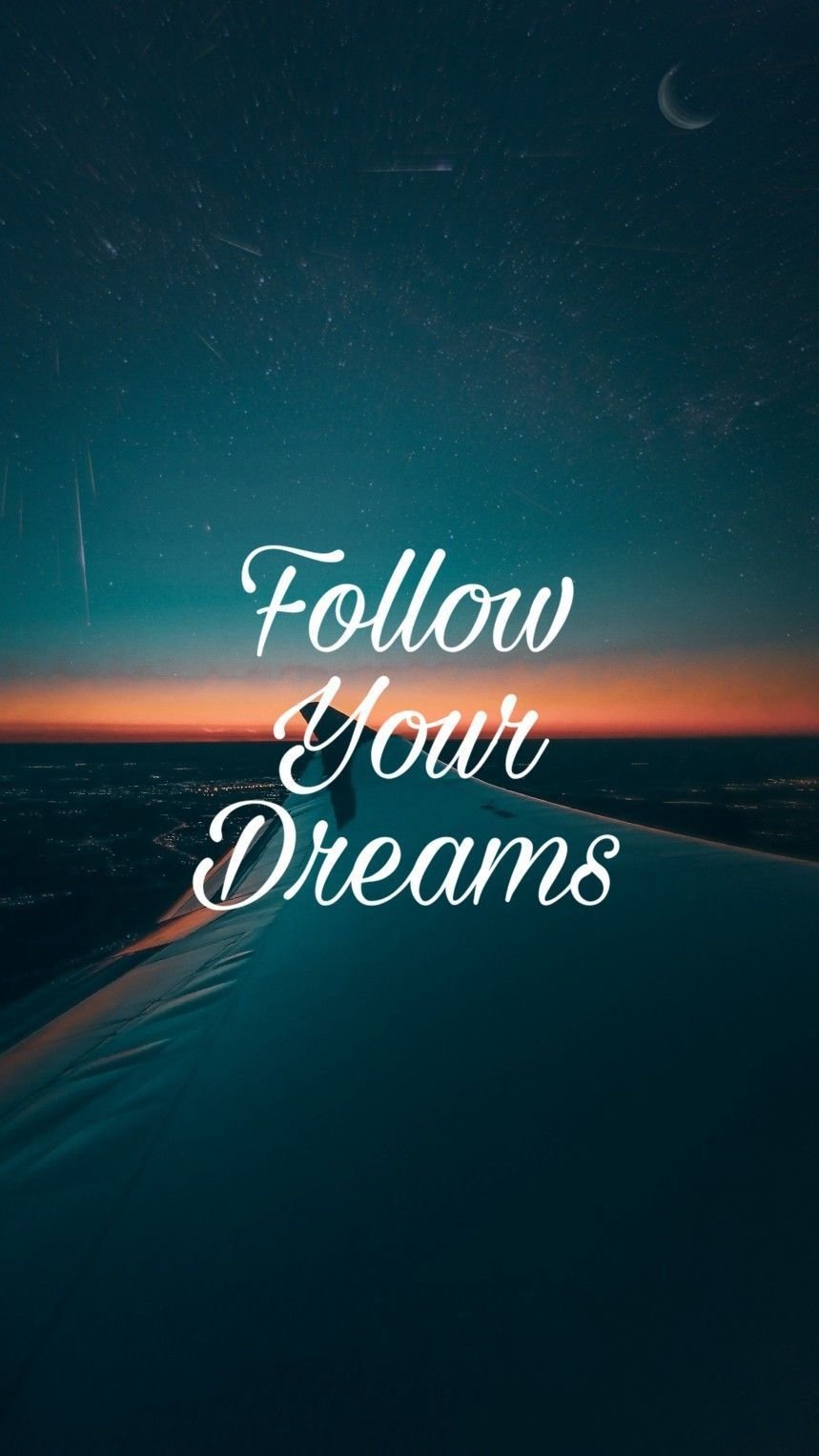 Follow Your Dreams spiaggia notte, 859x1527 Full HD Verticale, Smartphone