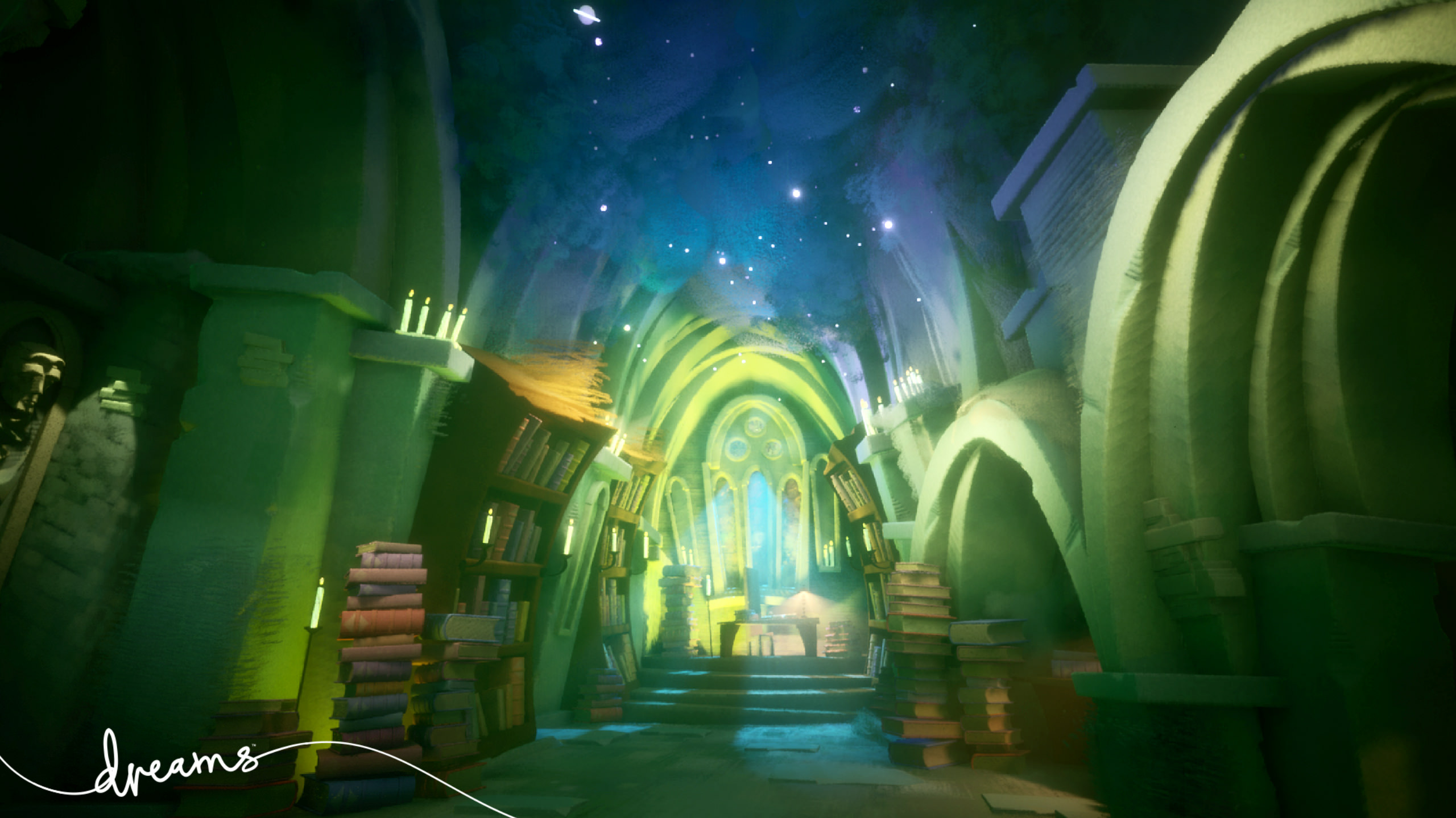 cattedrale fantasy verde onirica, 2560x1440 2K QHD, PC