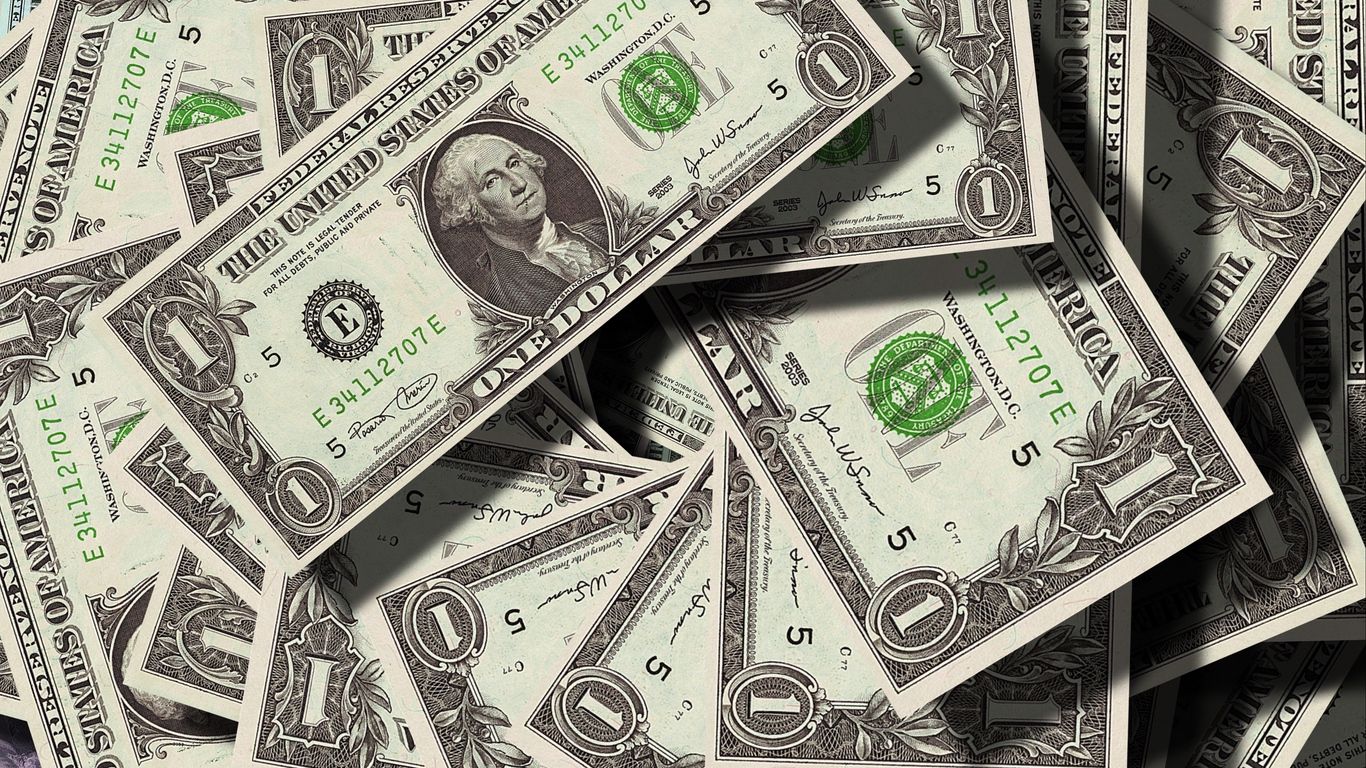 Banconote da cento dollari sparse, 1366x768 HD, Notebook Gaming
