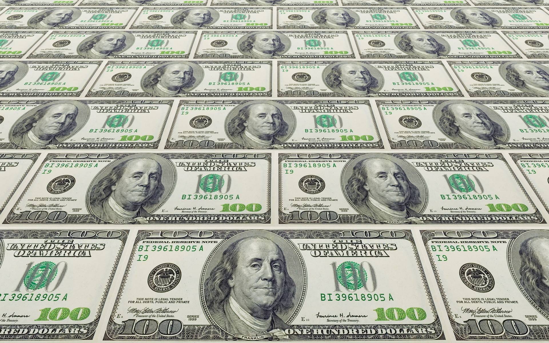 Banconote dollari escono da laptop, 2560x1600 2K+, HP Laptop