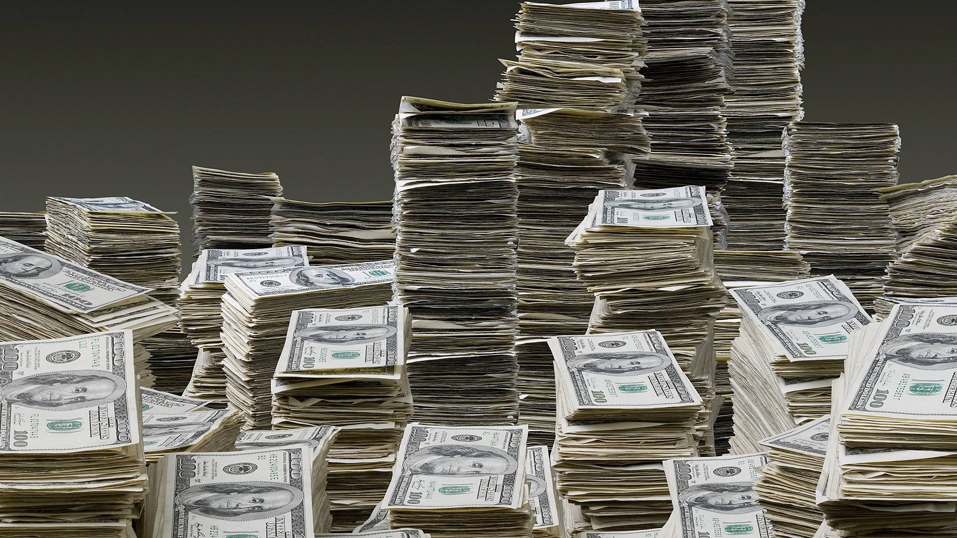 Mazzette banconote da 100 dollari, 1920x1080 Full HD, Dell XPS