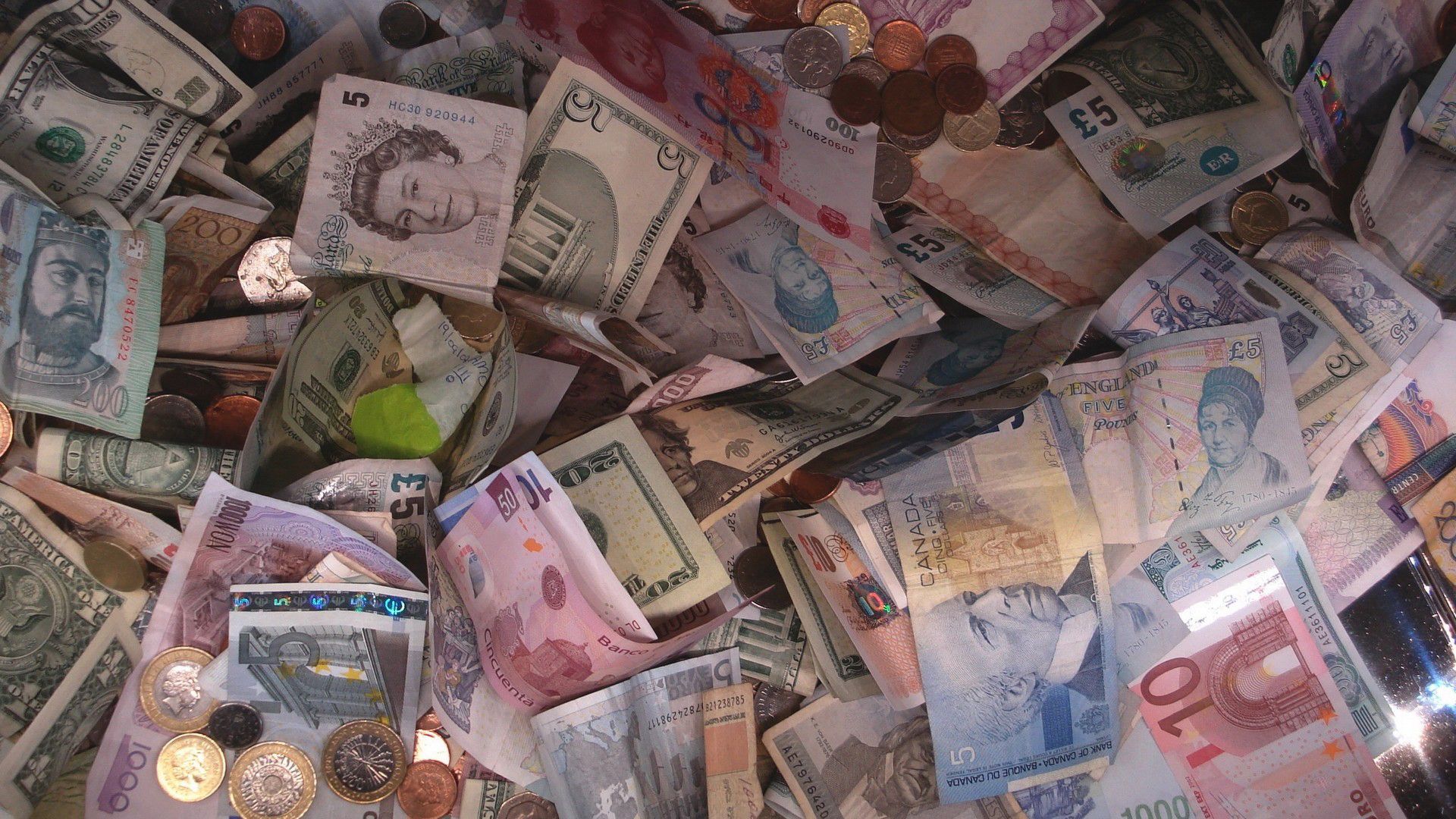 Mazzette di banconote dollari, 1920x1080 Full HD 1080p, Ultrabook