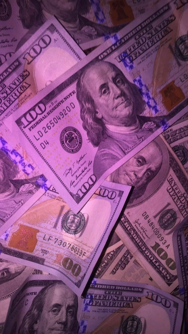 Banconote dollari cento viola, 720x1280 Verticale, Telefono
