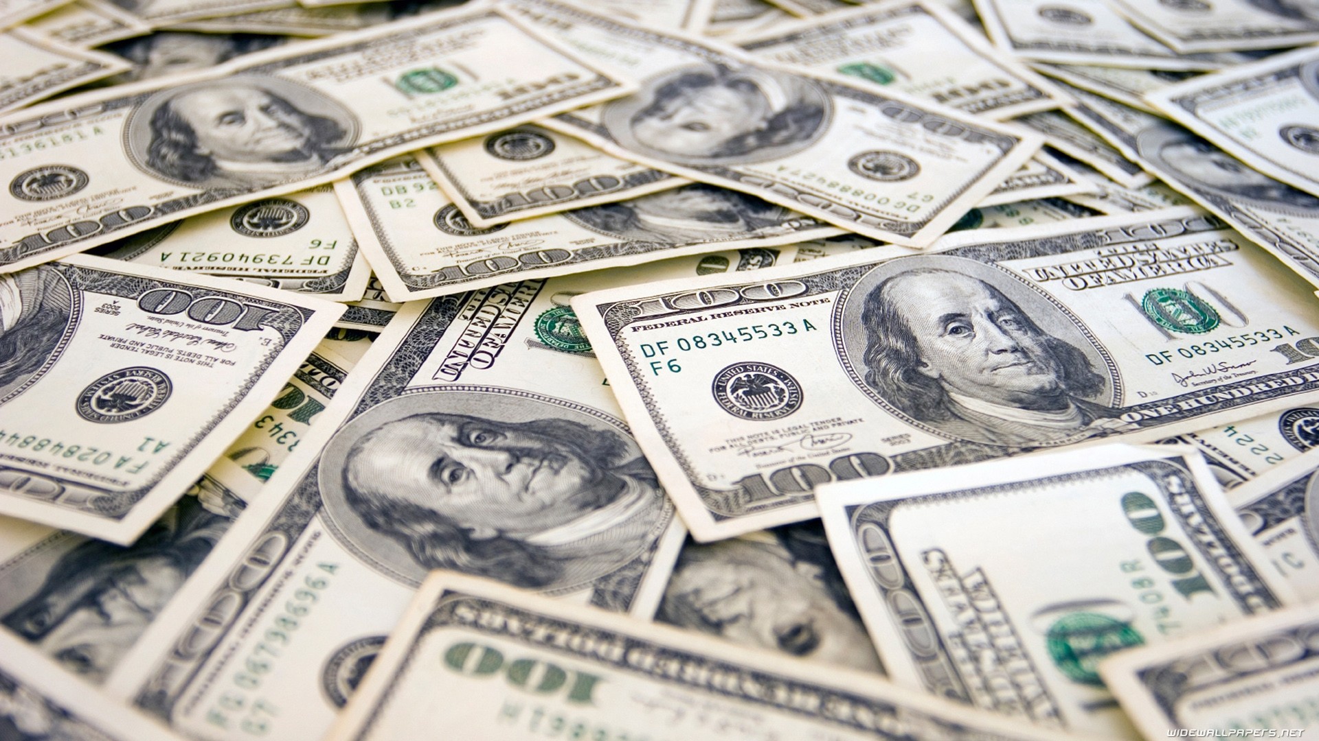 Banconote da cento dollari sparse, 1920x1080 Full HD, PC Desktop