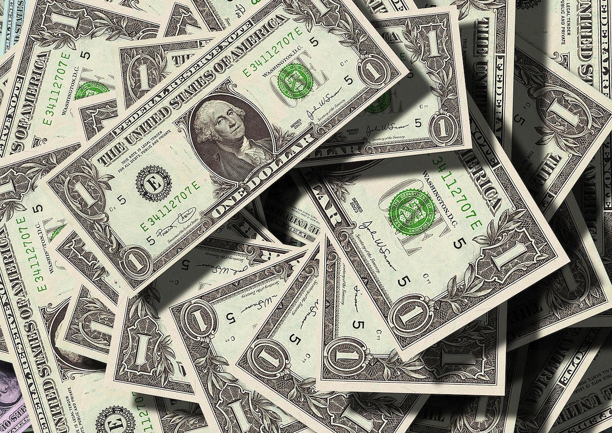 Banconote da un dollaro sparse, 1200x849 HD, PC