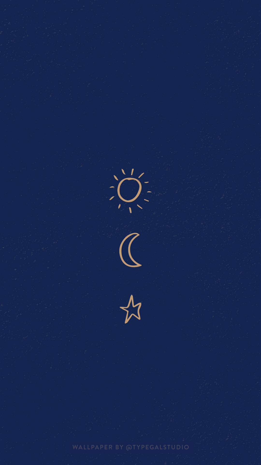Sole luna e stella minimal, 1080x1920 Verticale, Mobile