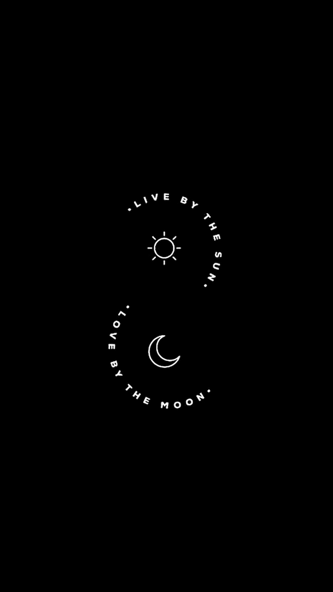 Sole e luna simbolo bianco, 1080x1920 Verticale, Telefono