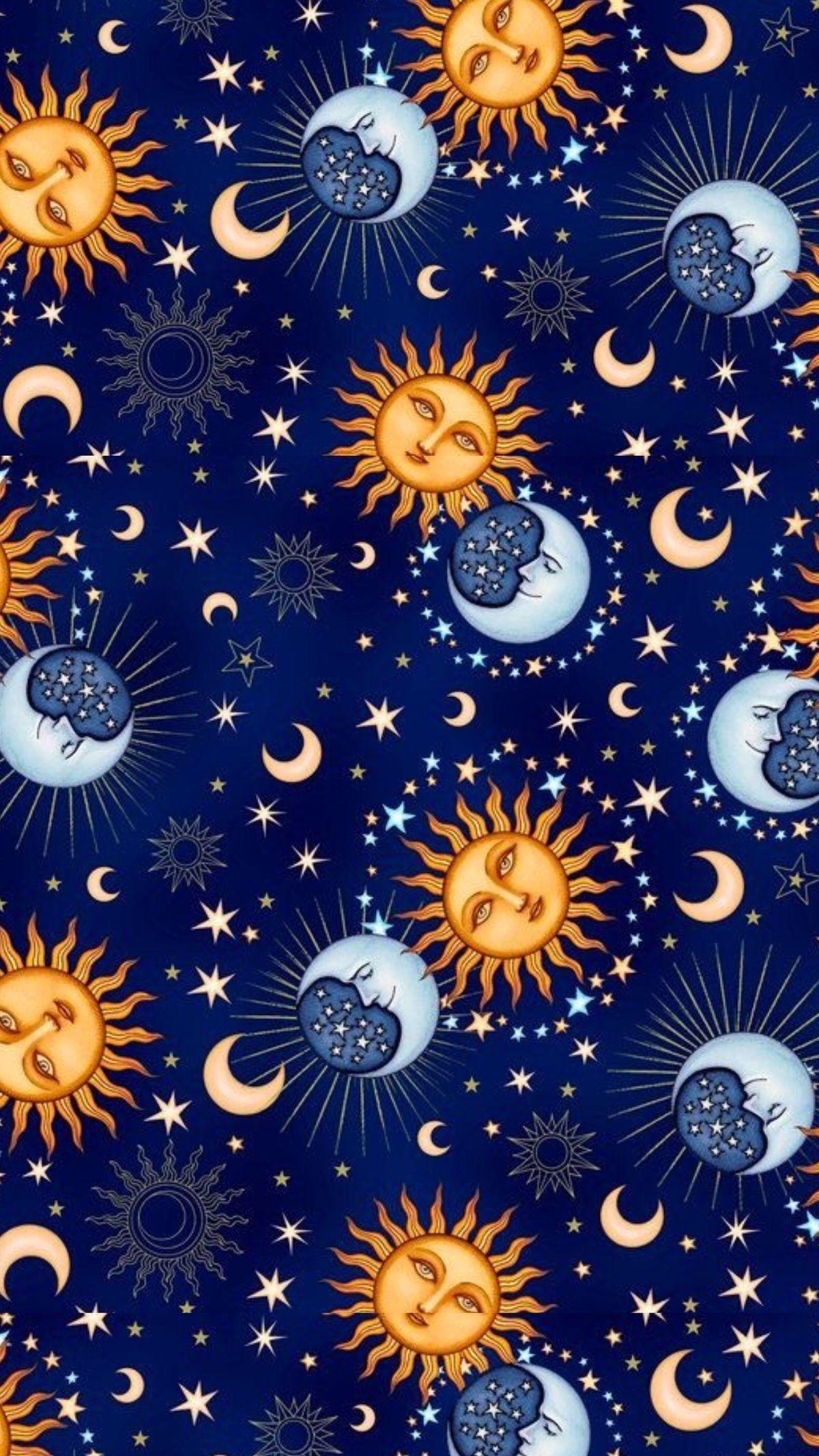 Sole e luna celesti blu, 1200x2133 Full HD Verticale, Smartphone