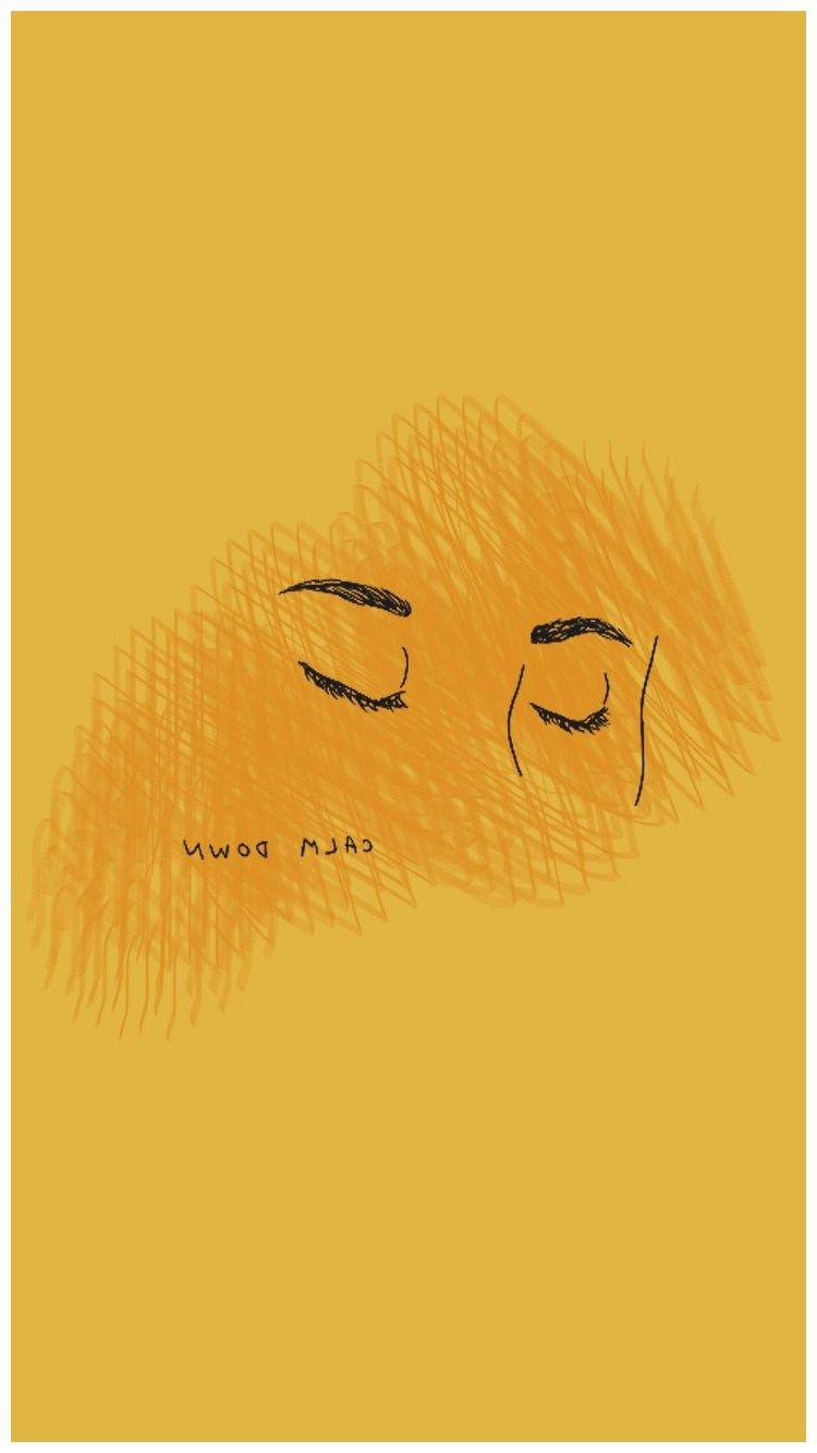 Volto minimalista giallo, 750x1334 Verticale, Telefono