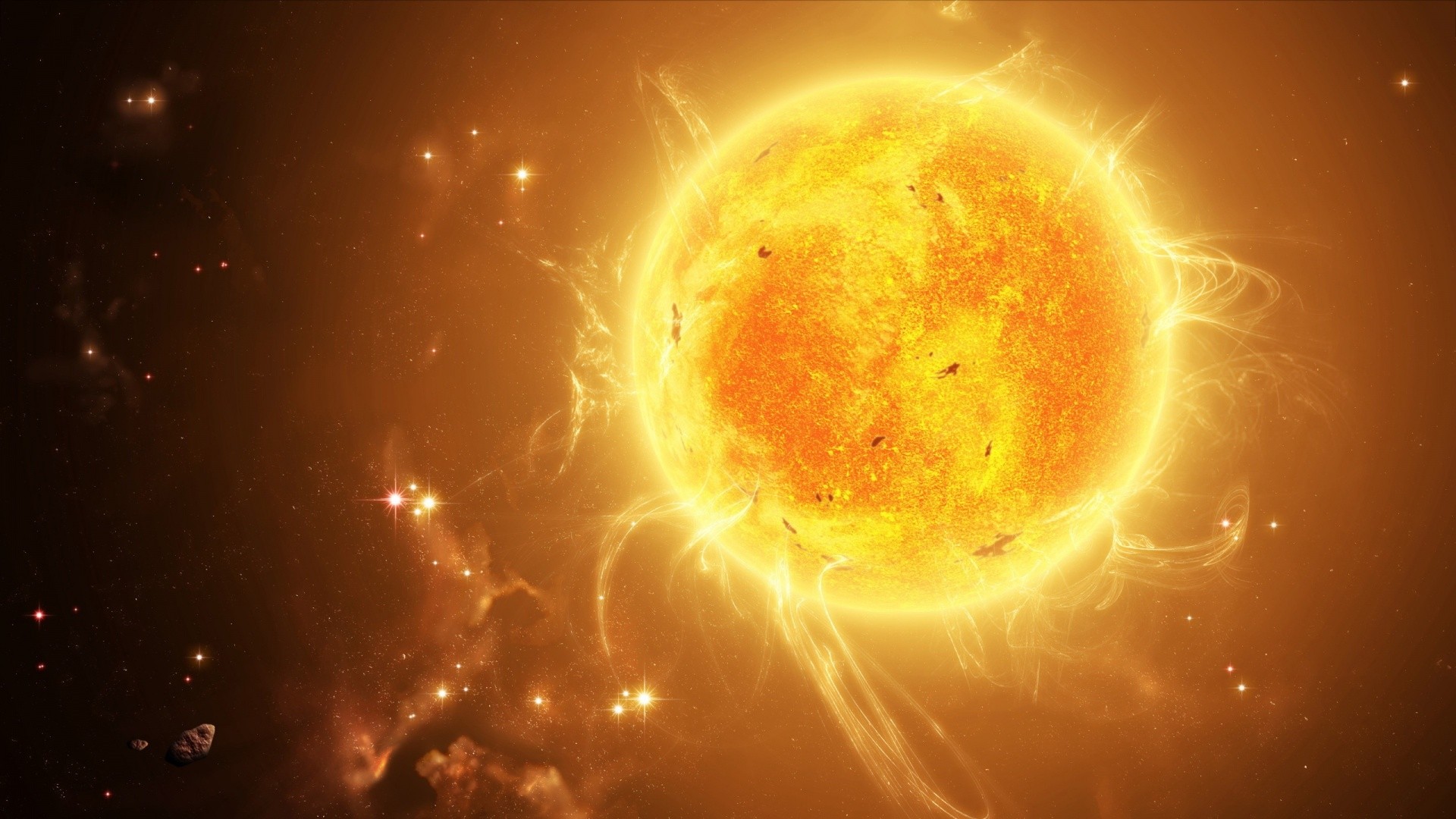 Sole luminoso nello spazio, 1920x1080 1080p, Desktop