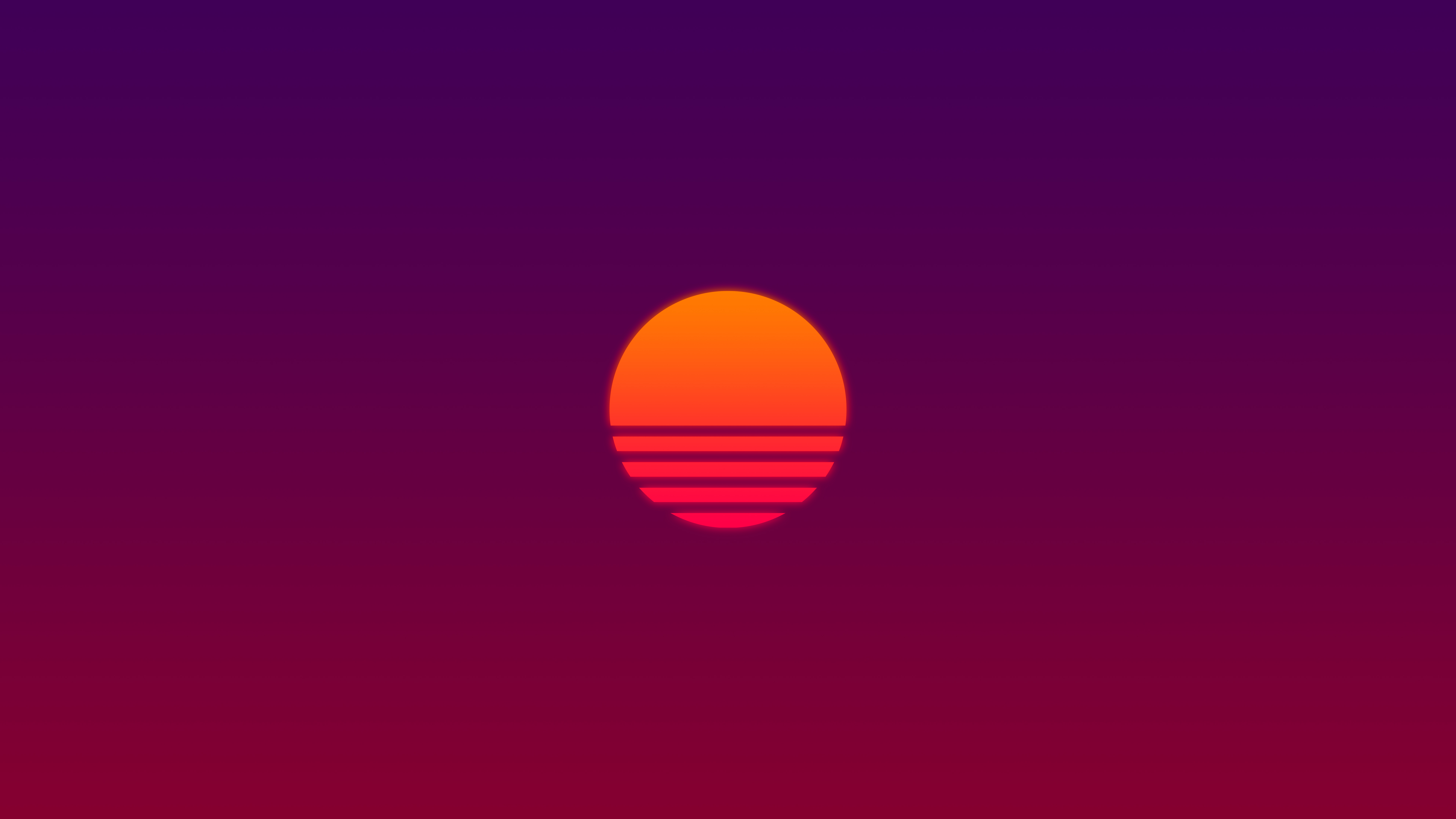 Sole astratto retrò minimalista, 7680x4320 Ultra HD, 4K TV