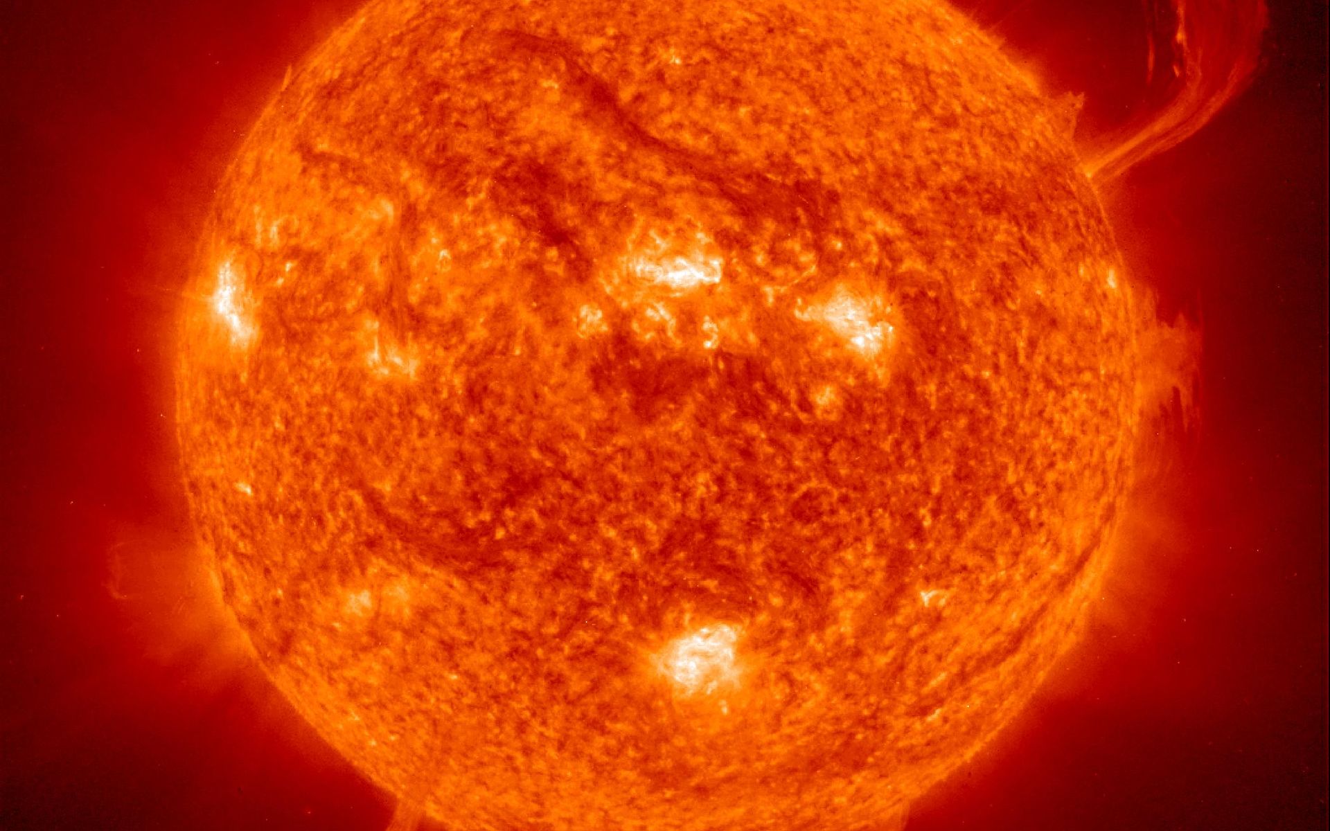 Sole con eruzioni solari NASA, 1920x1200 Full HD+, Desktop