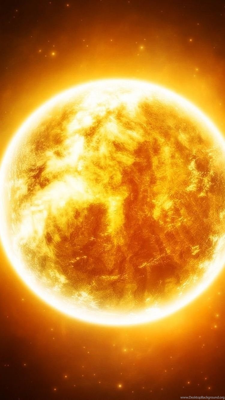 Sole incandescente nello spazio, 750x1334 Verticale, Mobile