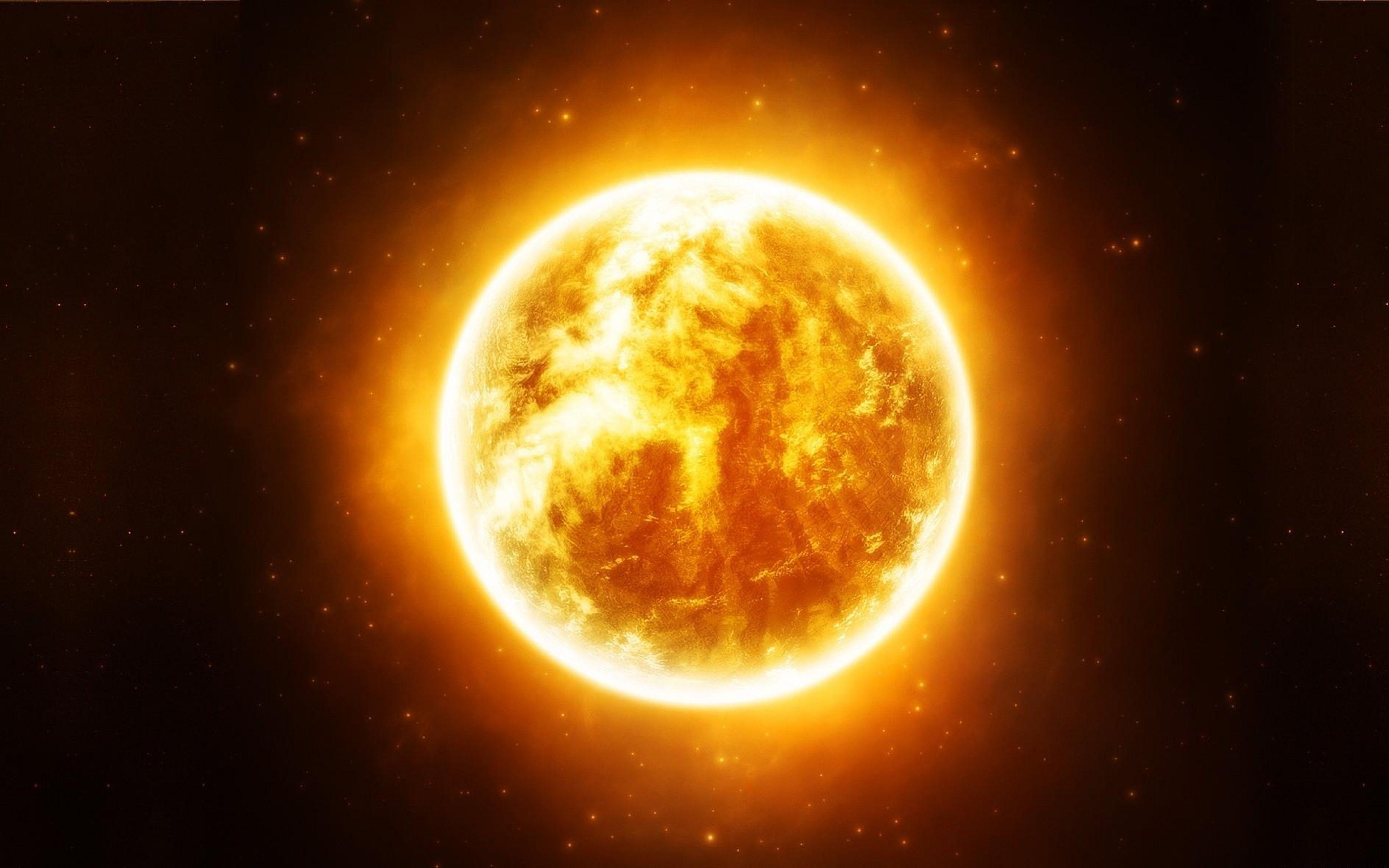 Sole incandescente nello spazio, 3840x2400 Ultra HD, Monitor 4K
