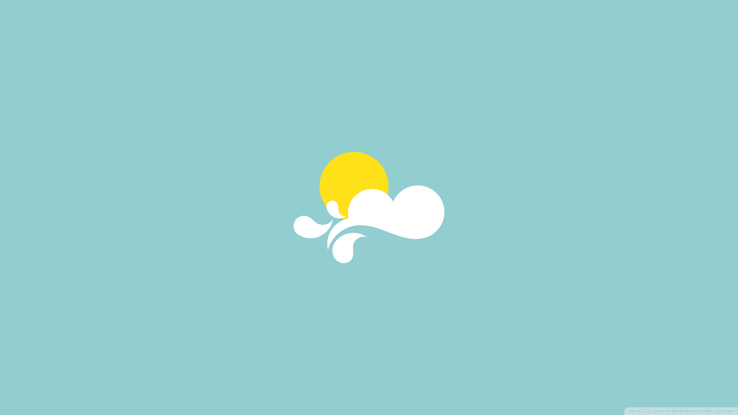 Sole e nuvola minimalista, 2560x1440 2K QHD, PC