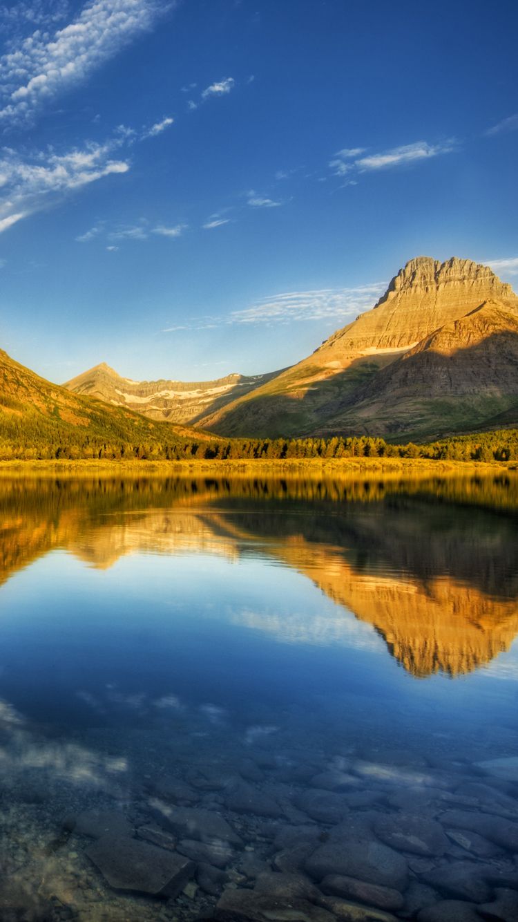 Montagne riflesse in lago, 750x1334 Verticale, Mobile