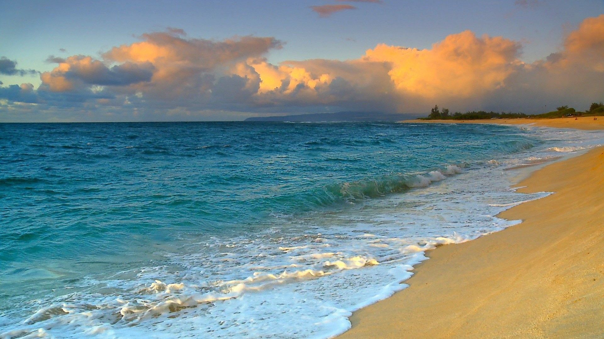 Spiaggia tropicale con nuvole, 1920x1080 Full HD 1080p, Laptop