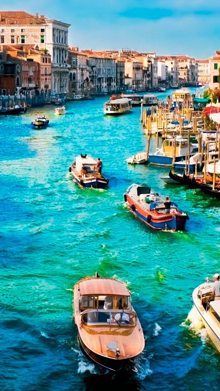 Canal Grande Venezia barche, 750x1334 Full HD Verticale, Smartphone