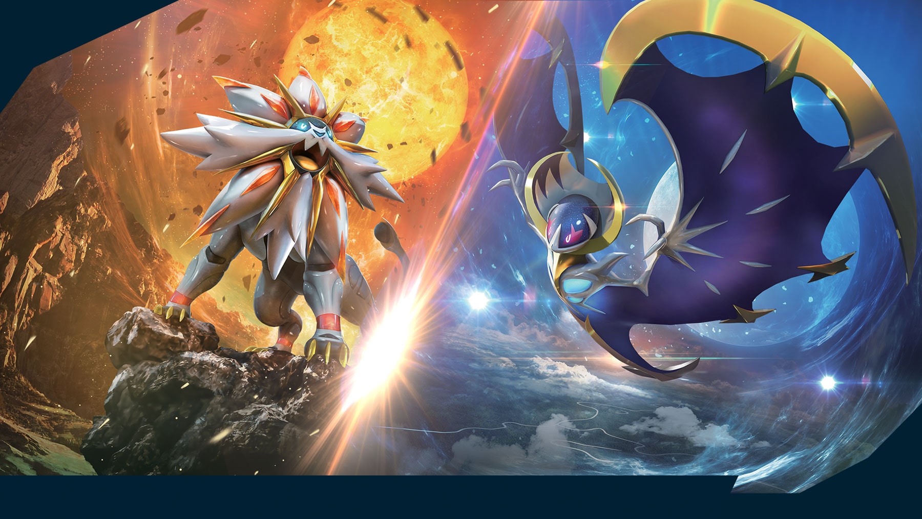 Solgaleo e Lunala Pokemon, 1101x725 HD, Laptop