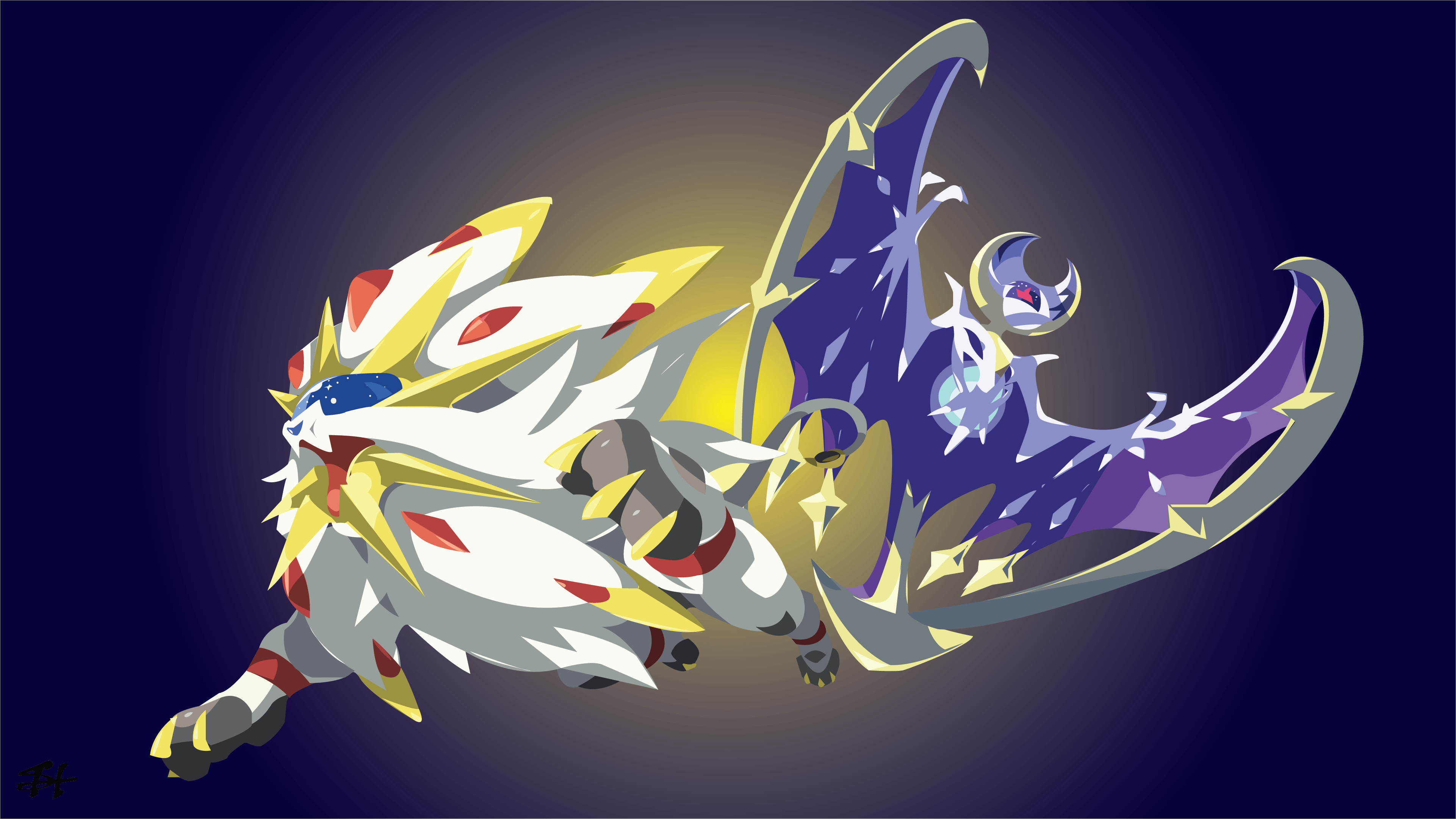 Solgaleo Pokémon sfondo cosmico, 992x1353 Verticale, Mobile