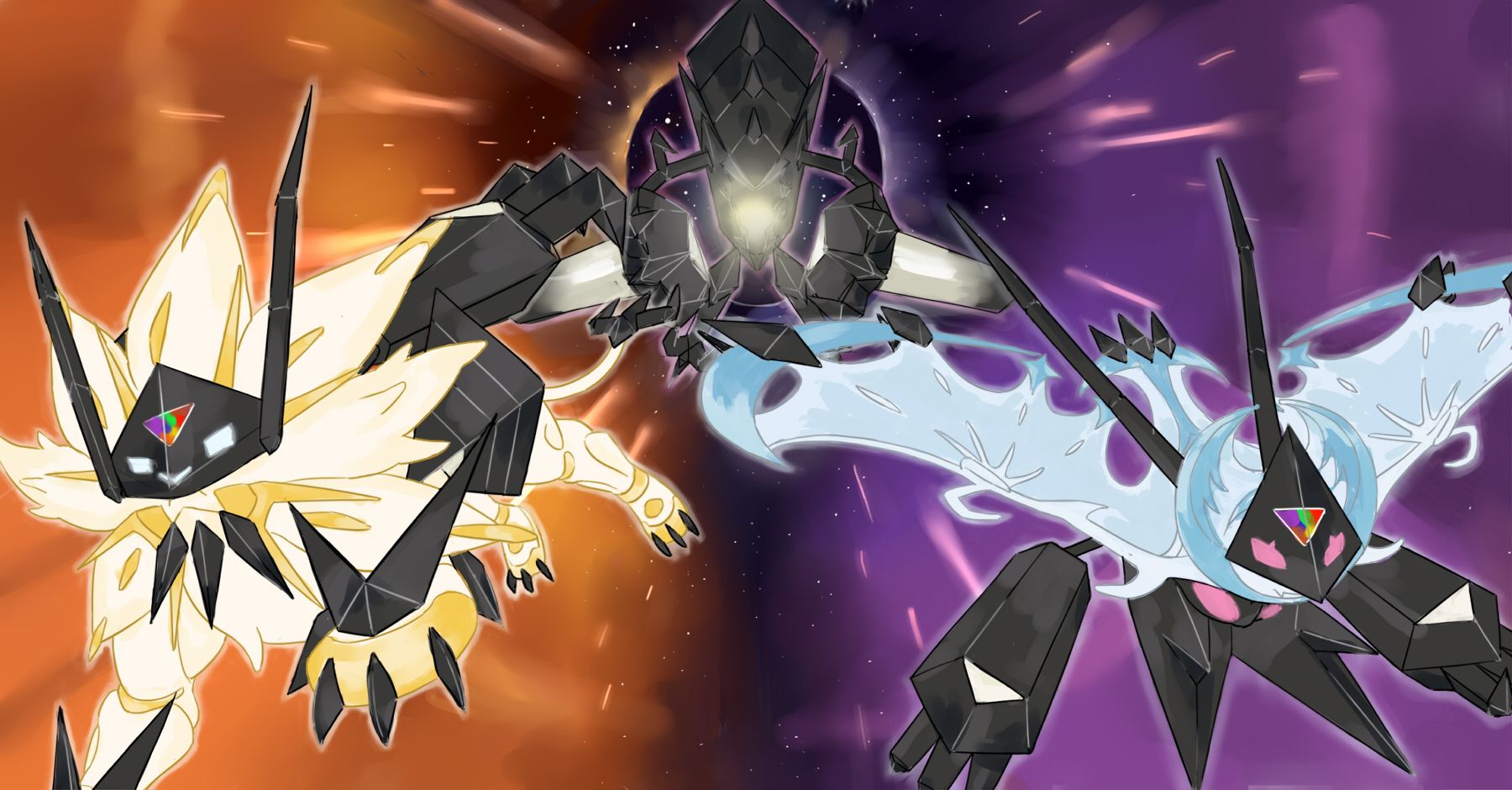 Lunala Pokémon viola, 1200x1200 HD, Desktop