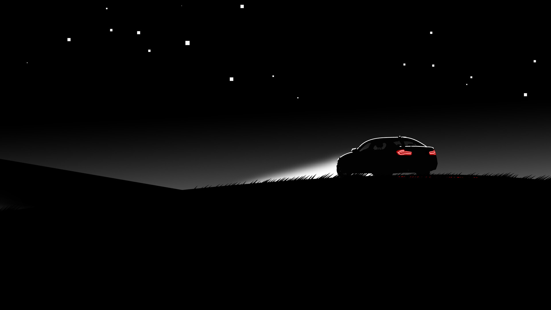 Auto solitaria di notte, 1920x1080 Full HD, Laptop