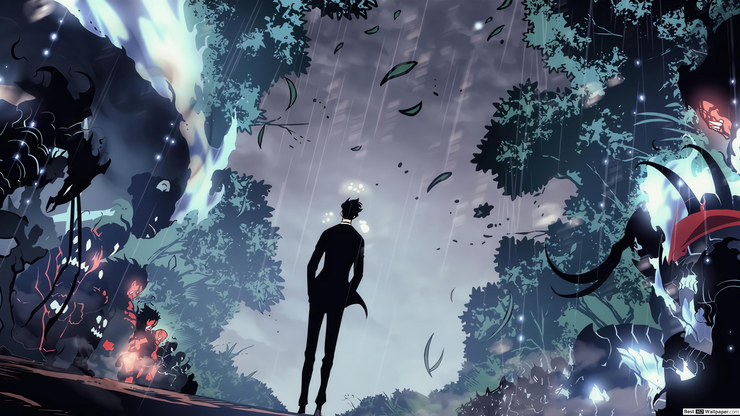 Sung Jin-Woo esercito ombre foresta, Solo Leveling, 2560x1440 QHD, Laptop