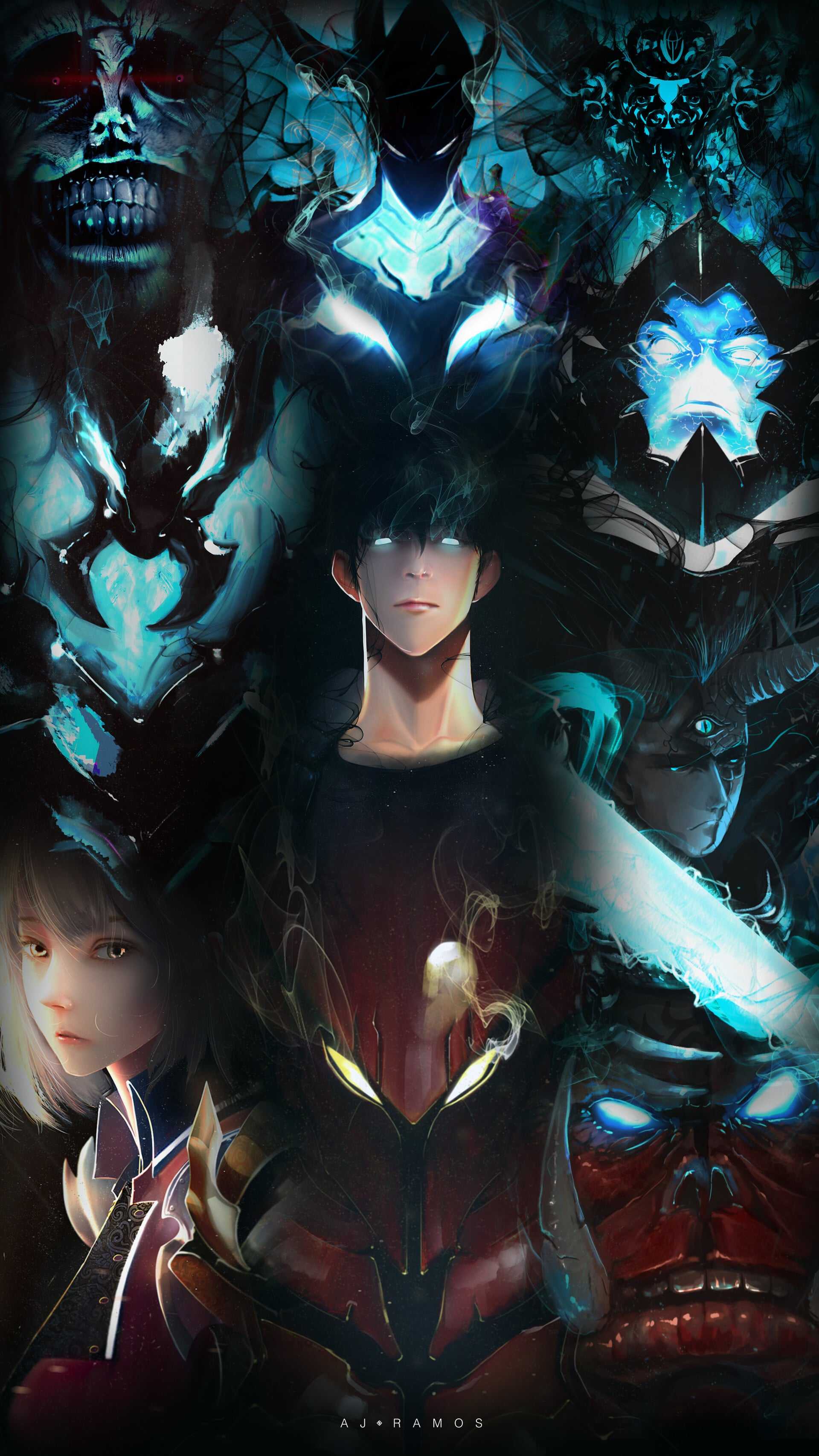 Sung Jin-Woo Solo Leveling personaggi, 1920x3413 Full HD Verticale, iPhone