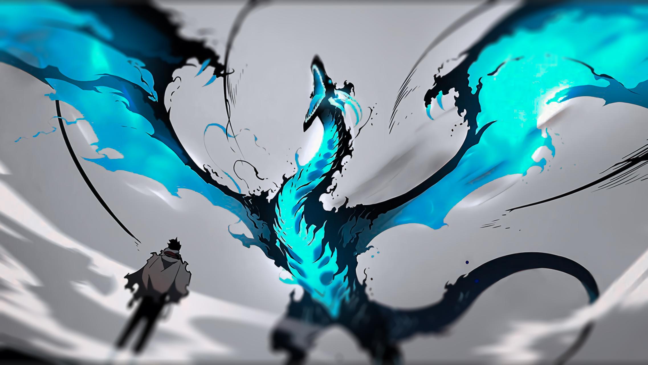 Sung Jinwoo con drago Kaisel, 2274x1280 alta risoluzione, Desktop